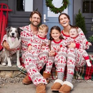 Hanna Andersson Dear Deer Red and White Family Pajama Set - Women’s M
